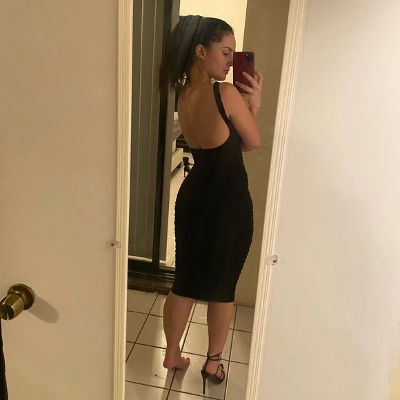 Fashion Nova | Dresses | Nwot Backless Ruched Dress